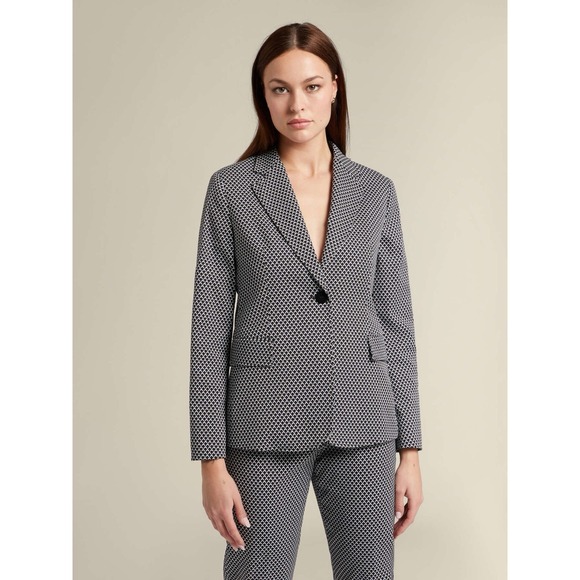 Elena Mirò Jackets & Blazers - Elena Miro Black & White Geometric blazer. Single Breasted. Womens. Sz 10